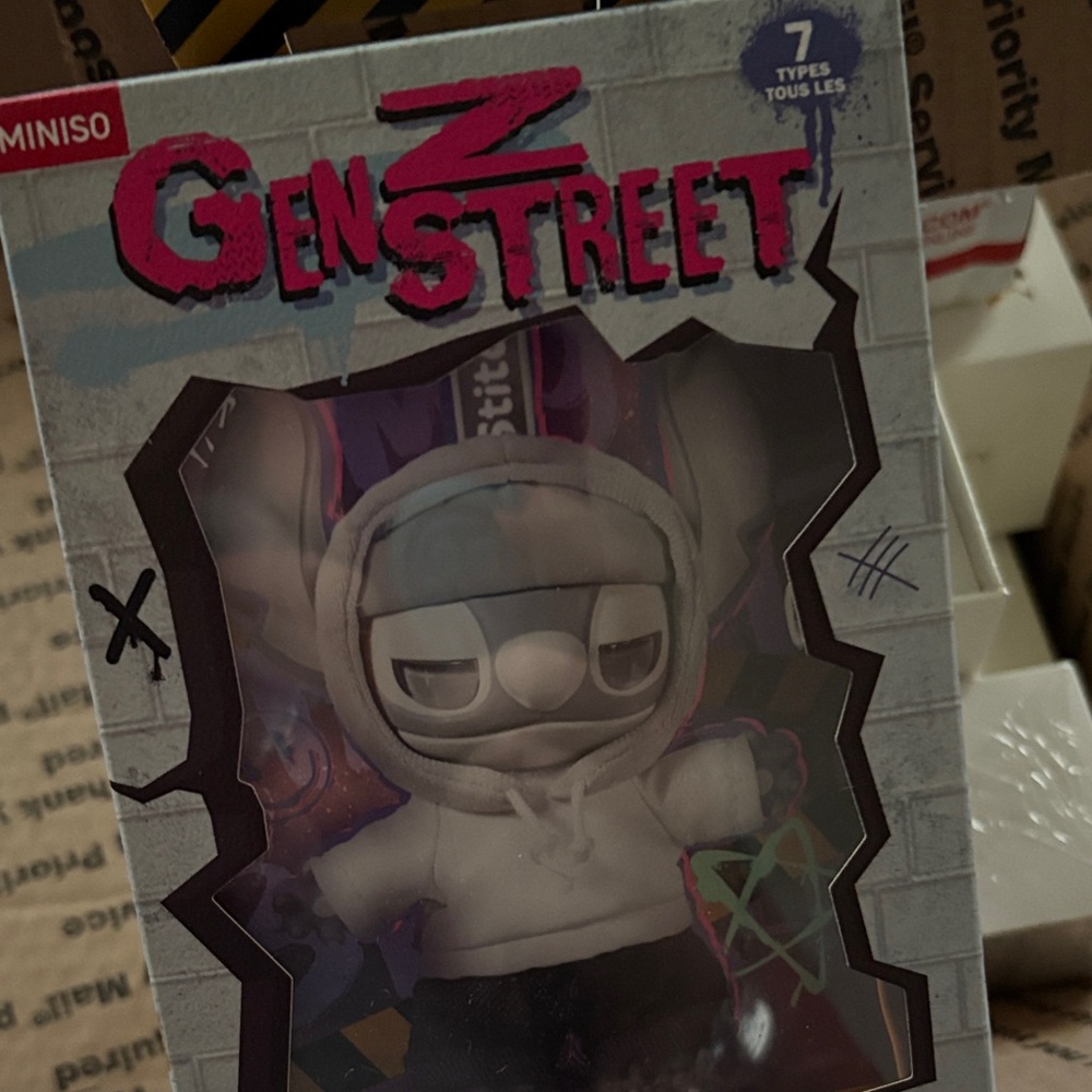 Miniso Gen Z Street Stuffed Animal - Gray